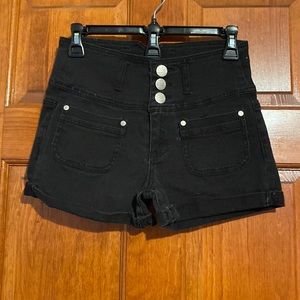Reign Black Jean Shorts
